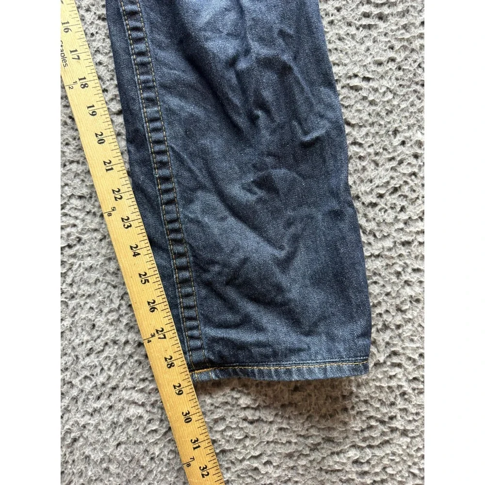 True Religion Low Rise Straight Leg Denim Jeans Dark Wash Indigo Mens Size‎ 32